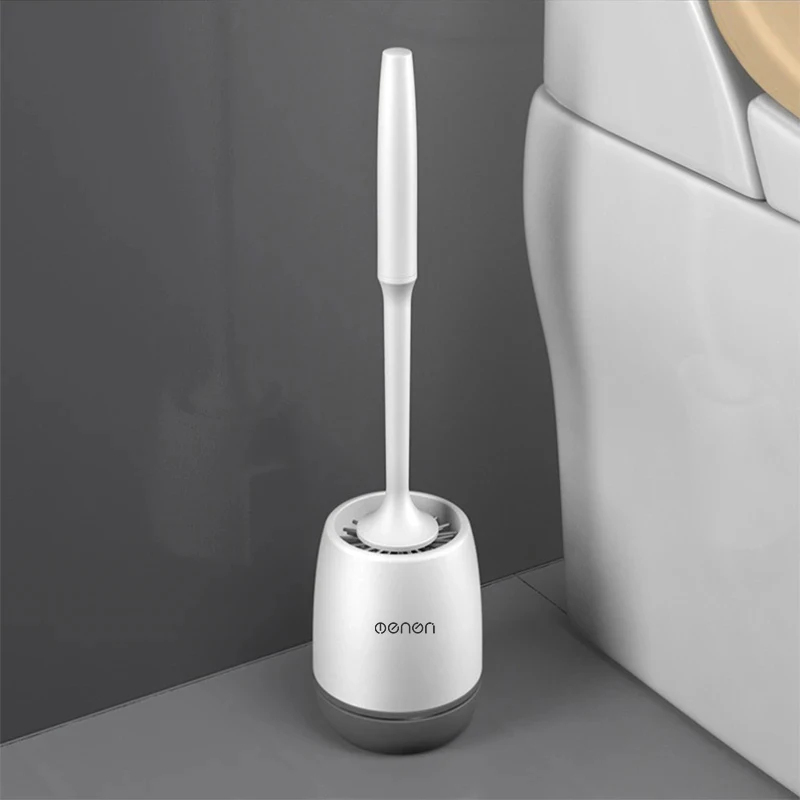 Silicone Head Toilet Brush Wall Mounted Cleaning Brush Long Handle Toilet Brush Bathroom hardware items Accessories