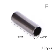  100PCS 1.0~3.2 Brass Fishing Crimps Sleeve Pike Tube Pipe Leader Wire Crimping Sleeves Fishing Gear Accessories 