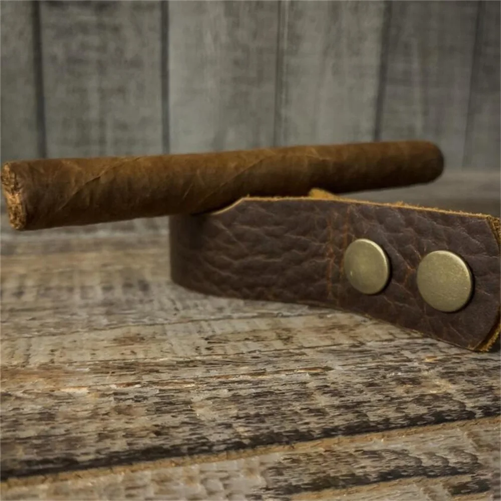 Adjustable Leather Smoking Pipe Holder