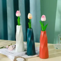 Simple Vase Decoration Living Room Flower Arrangement Vase Dining Table Light Luxury Style Vase Home Dried Flower Storage Bottle 2