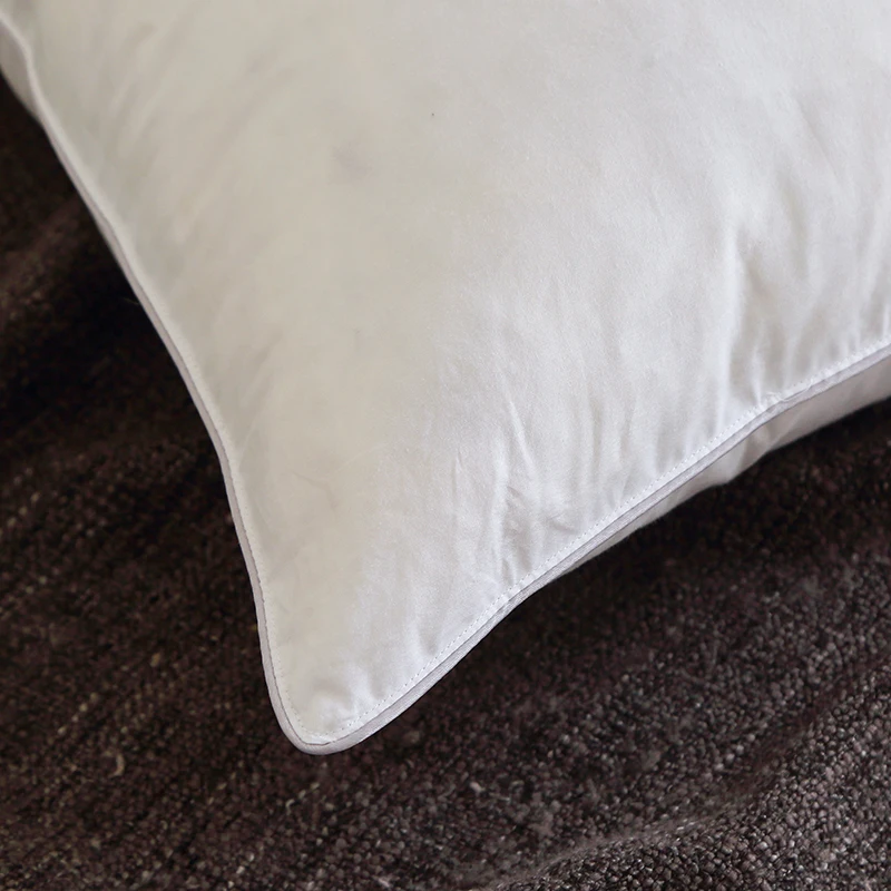1 piece pillow,8 sizes, 100% cotton, white goose feather bed soft pillow 5