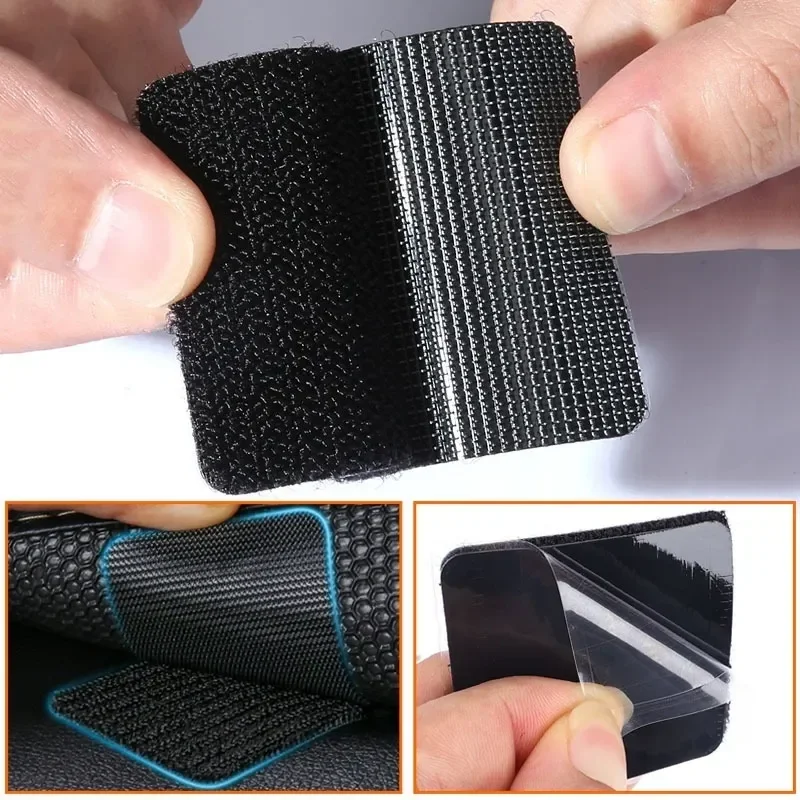 Car Carpet Tape Universal Self-Adhesive Fastener Sticker Floor Mat Clip Fixing Bracket Handle for BMW X1 X3 X5 Mercedes Benz