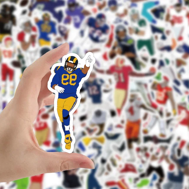 Rugby NFL Player Graffiti Stickers