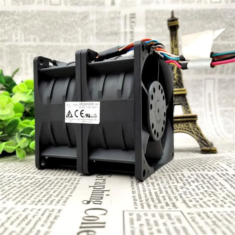 Nuova Ventola Di Raffreddamento Per Ventola Booster Modificata Delta 8Cm 8080 12V 7.2A Gfc0812Dw Super Dual Motor Car