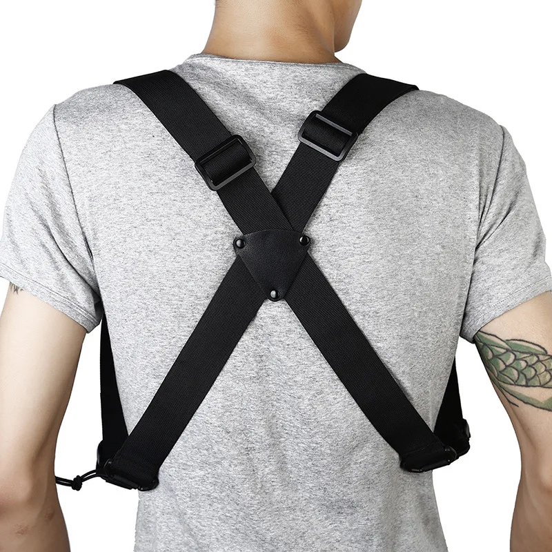 

Outdoor Men Adjustable X-type Suspenders Multi-function Tactical Duty Belt Harness Combat Belt Strape Back Support for Hunting