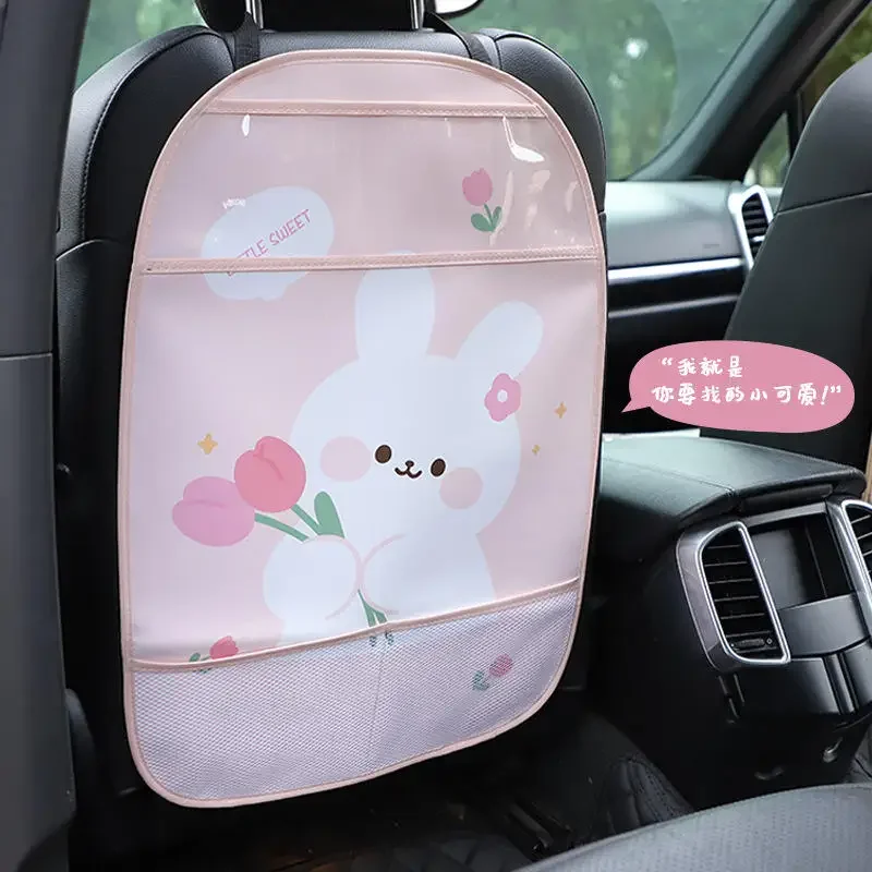 1 Pc Anti-Child-Kick Pad Car Seat Back Cover Protector for Kids Cartoon Auto Anti Kick MatBag Waterproof