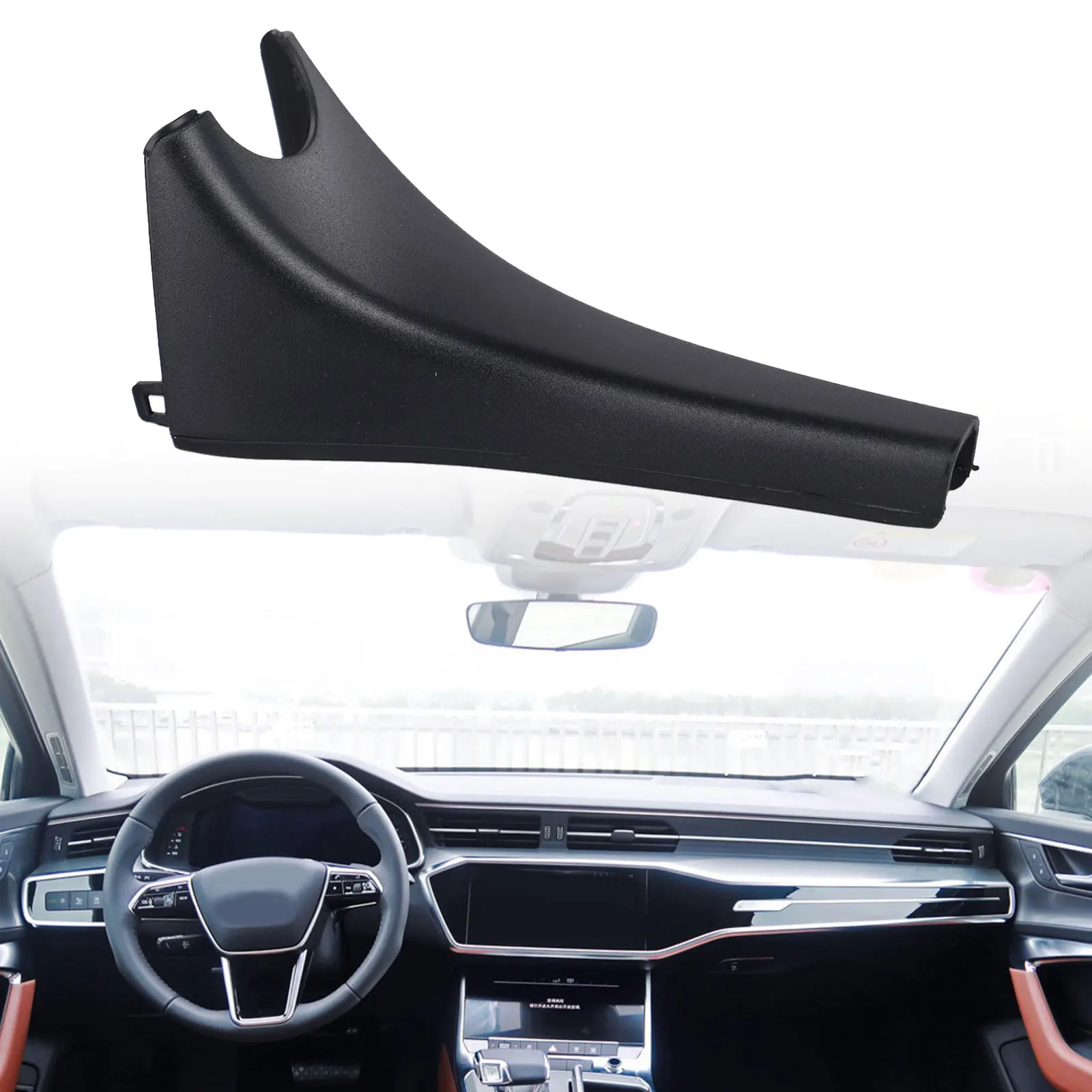 Schwarze Auto-Innenraum-Rückspiegelverkleidung, 8 Zähne 0857593 AB Für Audi A3 A4 A5 Ohrenspiegel Schutz Basis Innenzubehör – Detail 13