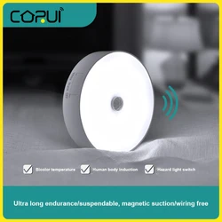 CoRui 8LED sensore di movimento luce notturna USB ricaricabile armadio armadio lampada cucina camera da letto luce Wireless armadio luce decorazioni per la casa