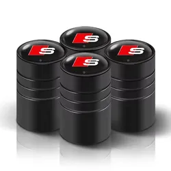 Set of 4 Premium 3D Aluminum Wheel Tire Air Valve Caps (S - D)