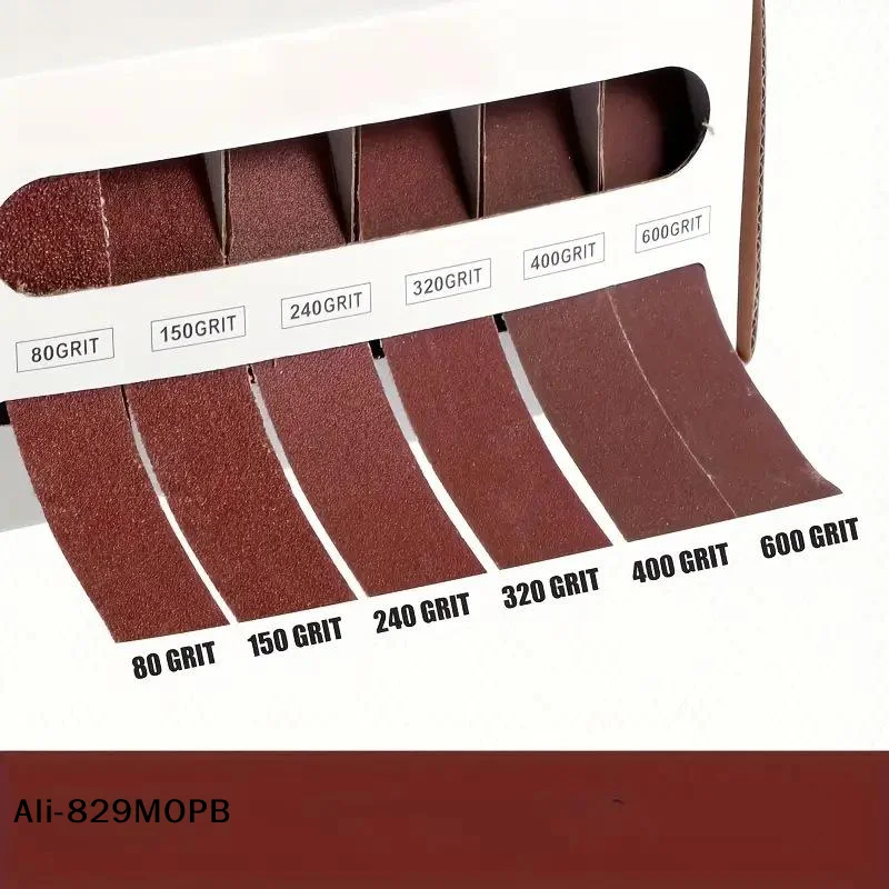 【P】천 롤, 80/150/240/320/400/600 그릿 사포 롤, 디스펜서가 있는 금속 에머리 천, 알루미나 사포