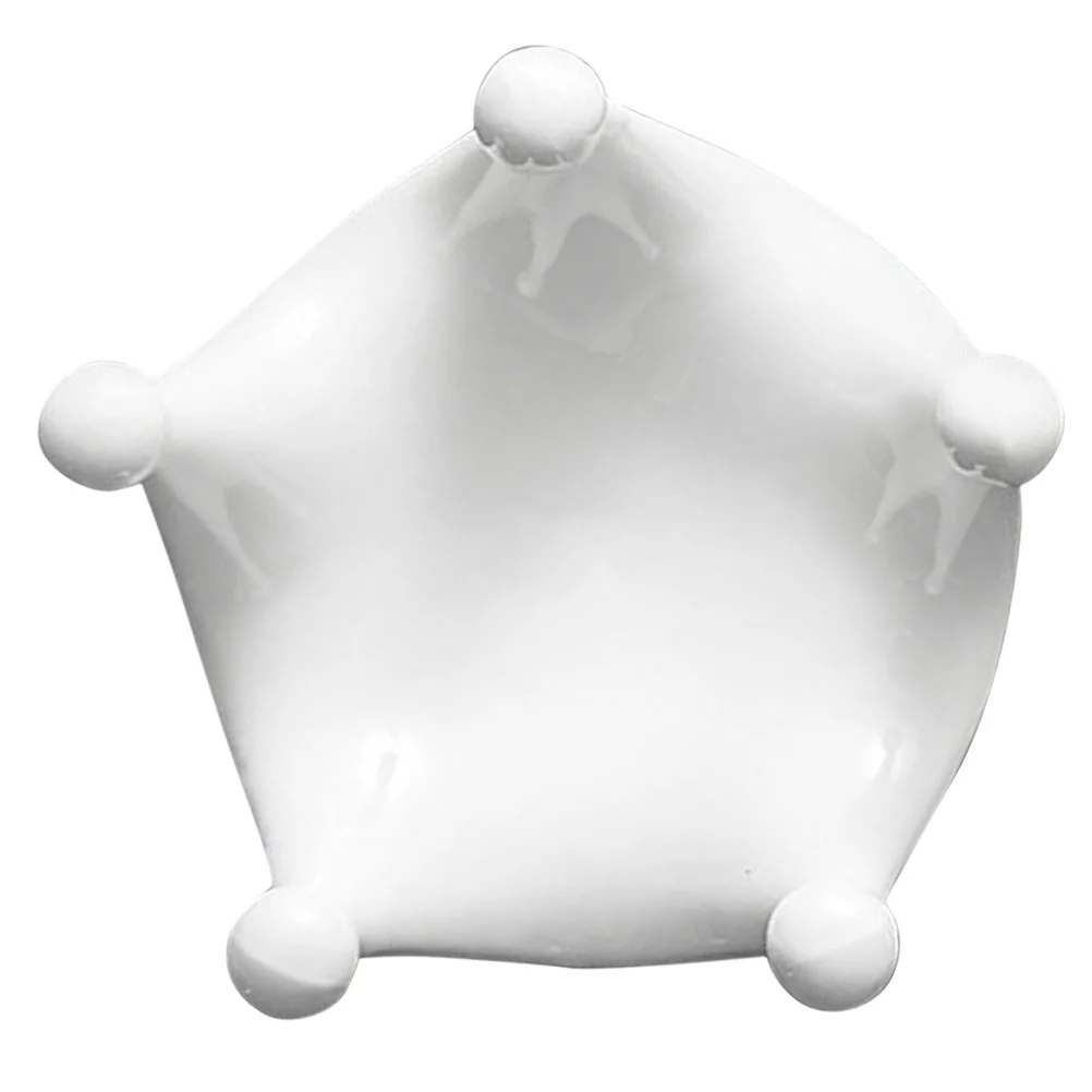

Ceramic Plate Crown Shape Snack Tray Snack Serving Tray Dessert Storage Dish