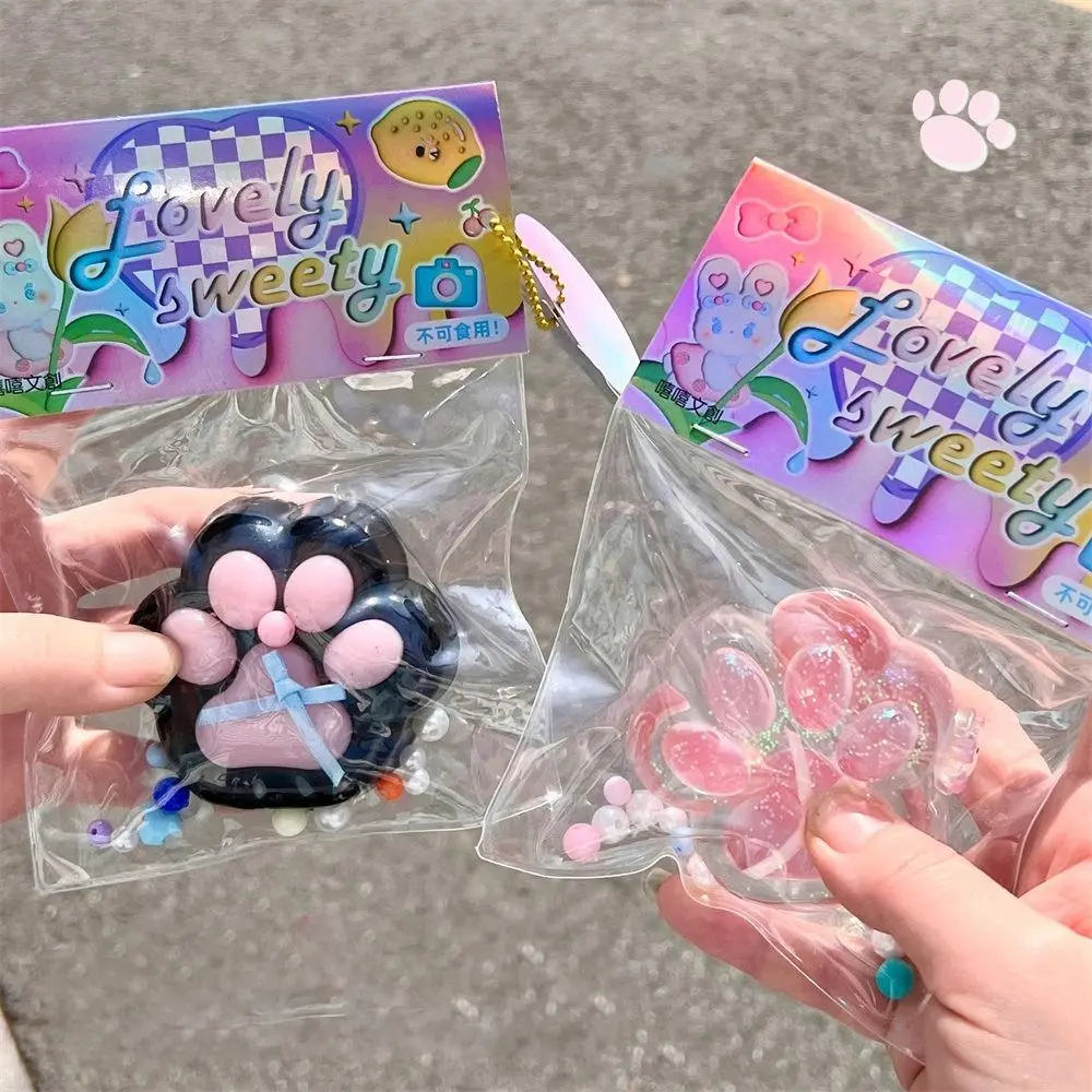 Pinching Cat Paw Decompressing Toy Soft Sticky Squeeze Cat Paw Toys Stress Relief Relax Toys 4