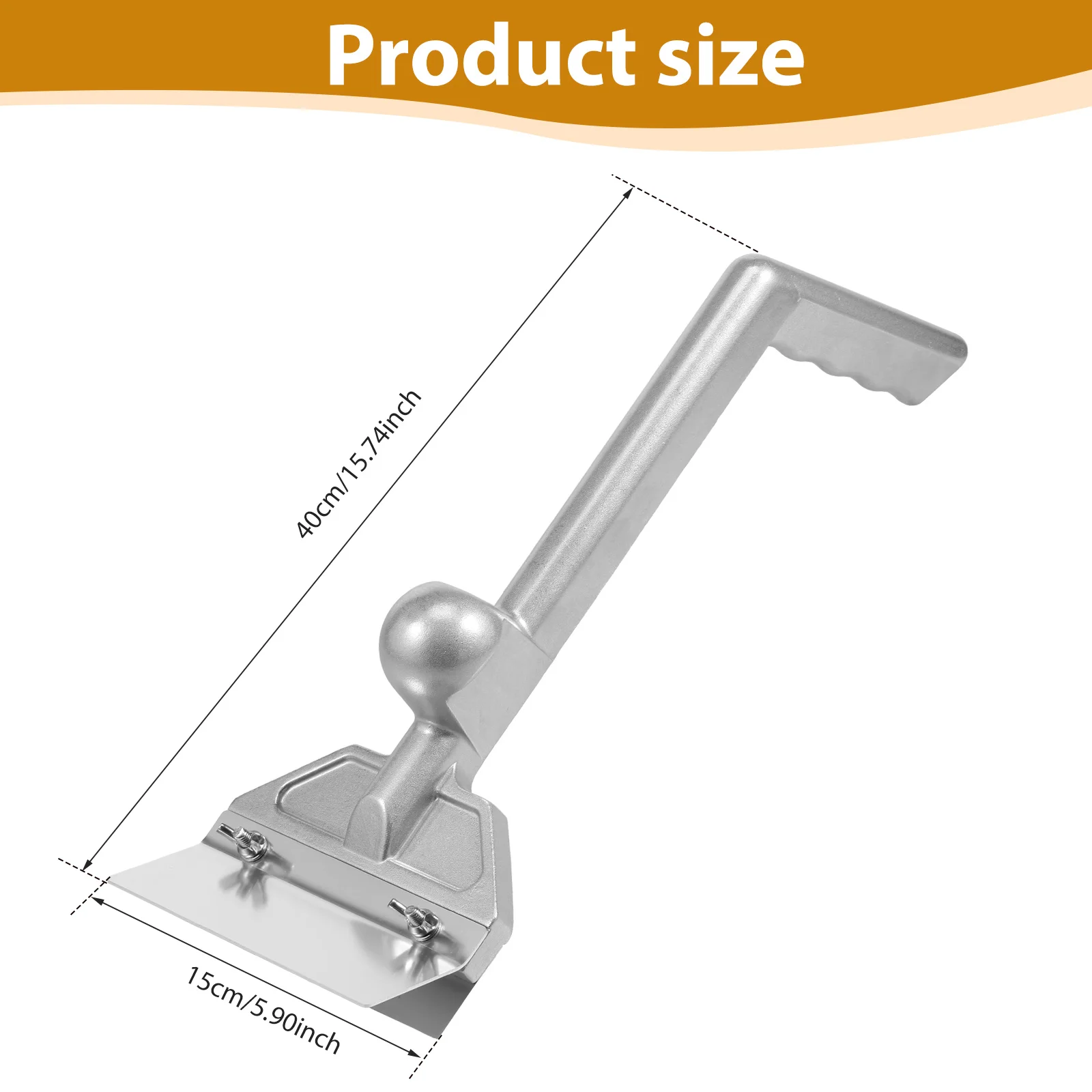 Grill Scraper Aluminum Alloy Griddle Scraper Rustproof Barbecue Grill Cleaning Tool Anti Scald Tool for Restaurant
