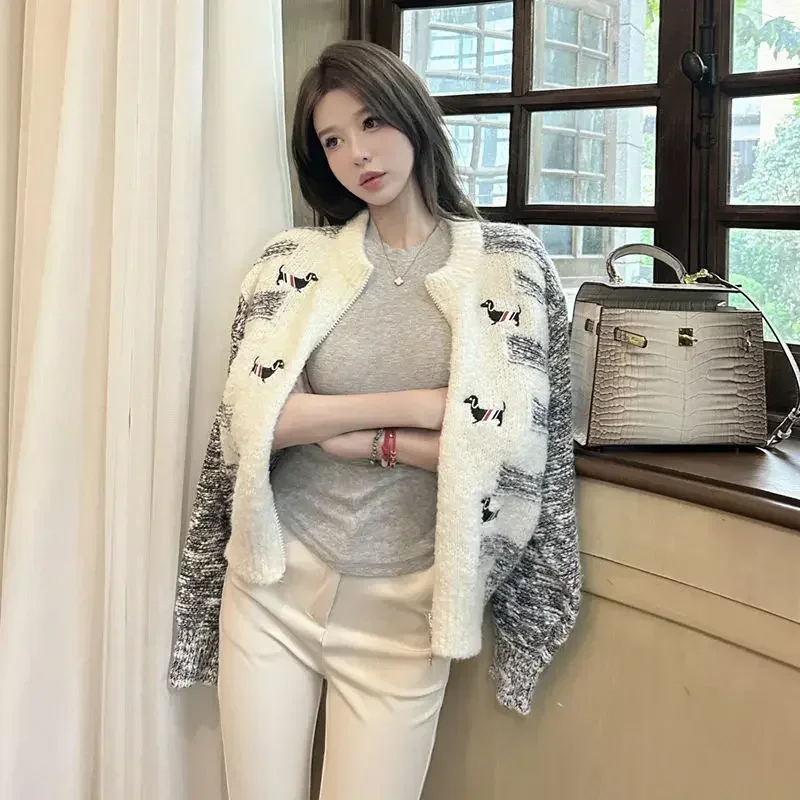 Cardigan for Women Spring Autumn Knitted Sweater Woman Outerwear Jacket Round O Neck Casual Clothing Sales Korean Streetwear Hot - 6