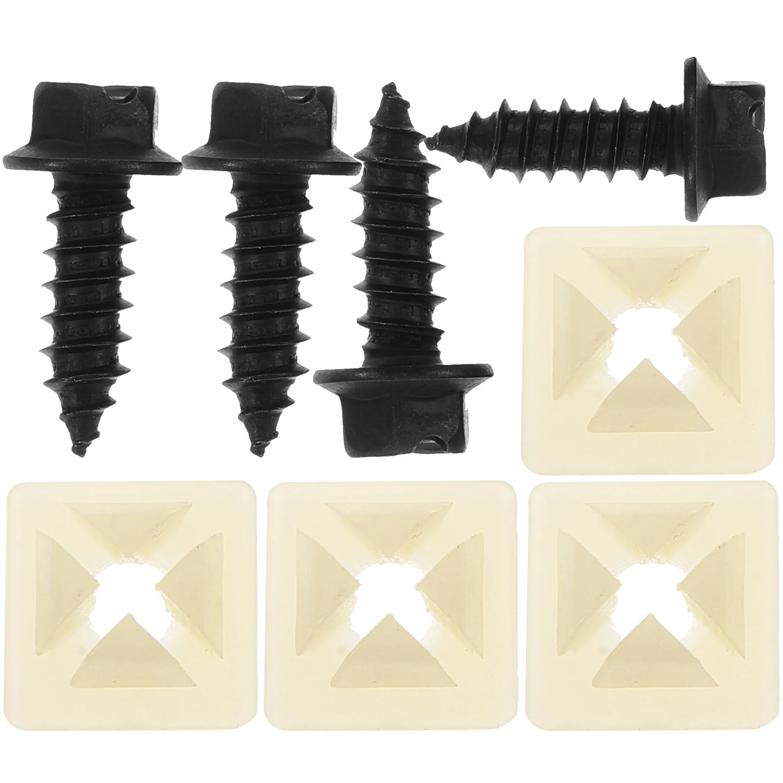 

1 Set Car License Plate Screws License Plate Clips Fasteners License Plate Frame Fixing Accessories