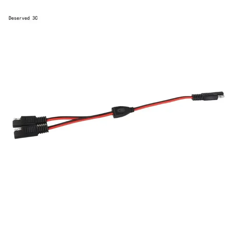 18AWG SAE Y Splitter 1 to 2 SAE Connectors Power Automotive Extension Cable Splitter Cable Connectors