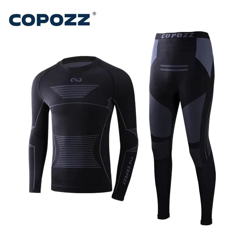 Thermal Underwear Set COPOZZ Women Men Skiing Underwear Set Fitness Thermal