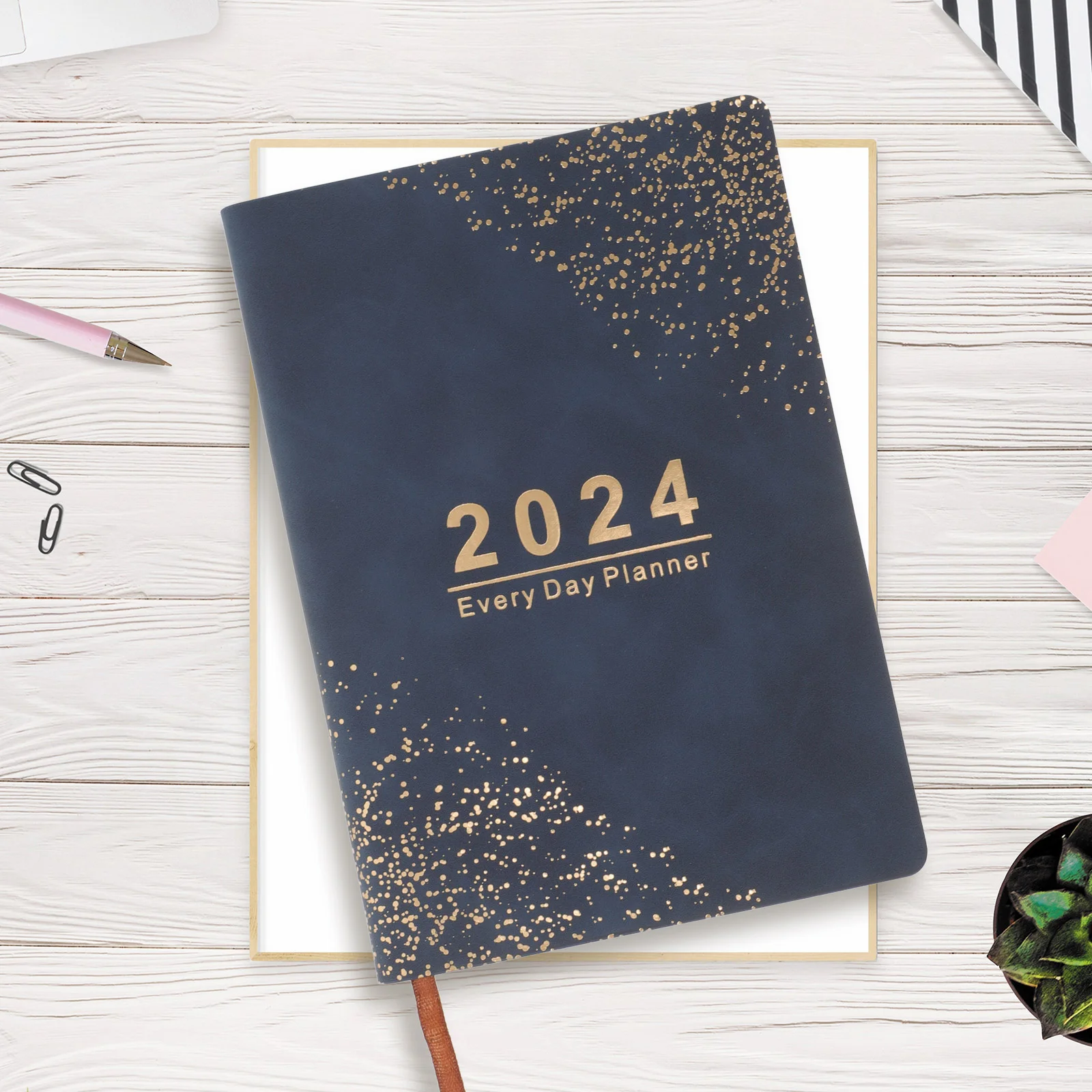 Agenda Daily Planner English 2024 Planner English Notebook Planner 2024 Monthly Planner