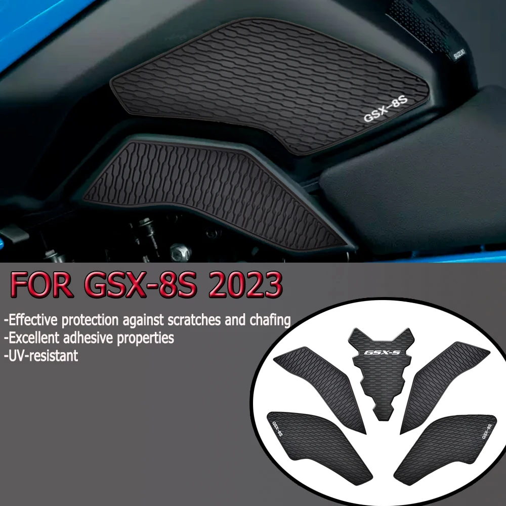 3D Gel Tank Grips / Knee Pads For Suzuki GSX-8S (2023-2025) - Anti-Slip Traction Pads & Scratch Protection