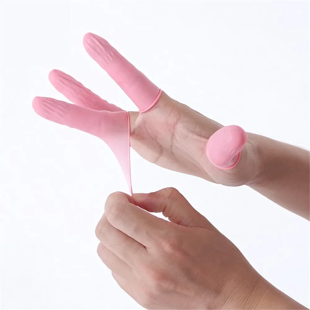 Natural Rubber Gloves Finger Cots Latex Fingertip Protective Disposable silicone gloves 20/50pcs disposable gloves protective gloves cleaning gloves