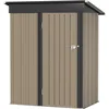 Metal Outdoor Storage Shed 5FT x 3FT, Steel Utility Tool Shed Storage House with Door & Lock 1