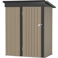 Metal Outdoor Storage Shed 5FT x 3FT, Steel Utility Tool Shed Storage House with Door & Lock 1