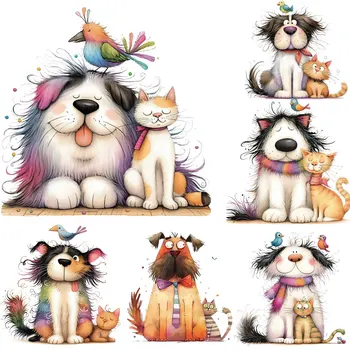Cat Dog Iron Patches 1