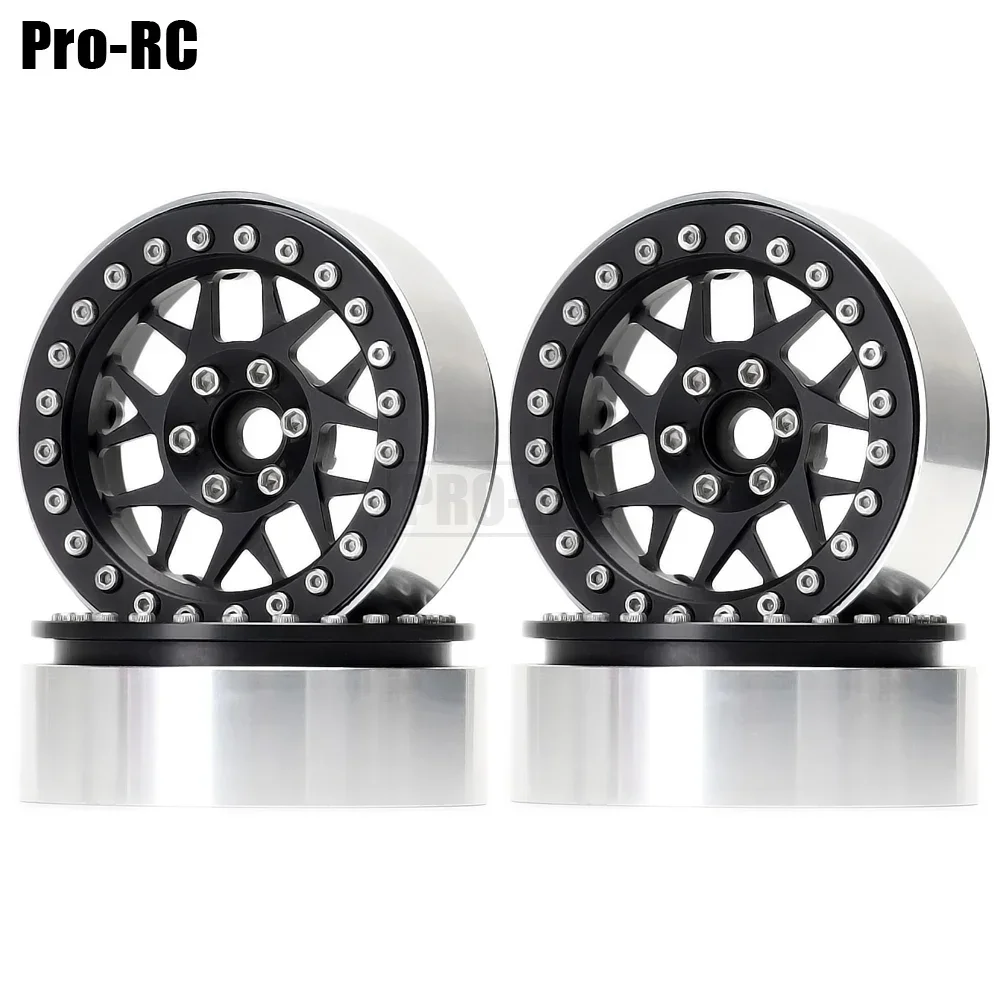 

4Pcs 2.2inch Aluminum CNC Beadlock Wheels Hub Rims For 1/10 Axial RR10 90053 AX10 Wraith 90056 90048 YETI RC Crawler Car Parts