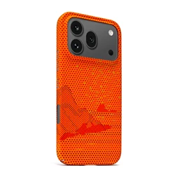 For Honor 600 Pro Premium Magnetic Carbon Fiber Texture Case with Unique Pattern (600 Pro Orange)
