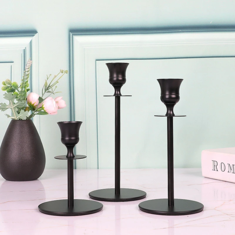 

European style candle holder decorations Vintage candle holder dining table romantic candle light dinner decorations