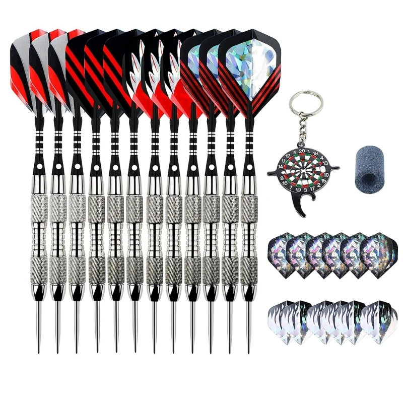 

Professional Steel Barrels PET Flight Set of 12 20 Grams Steel Tip Darts Sets with Aluminum Alloy Shaft Safe Darts Set NEW