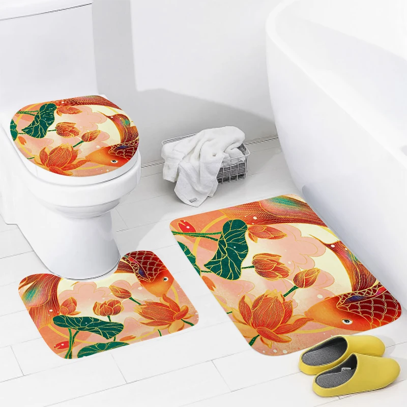 home bathroom floor mats Modern Nordic style Bath Foot mat modern bathroom accessories rug Toilet mat Bathtub anti-slip carpet 5
