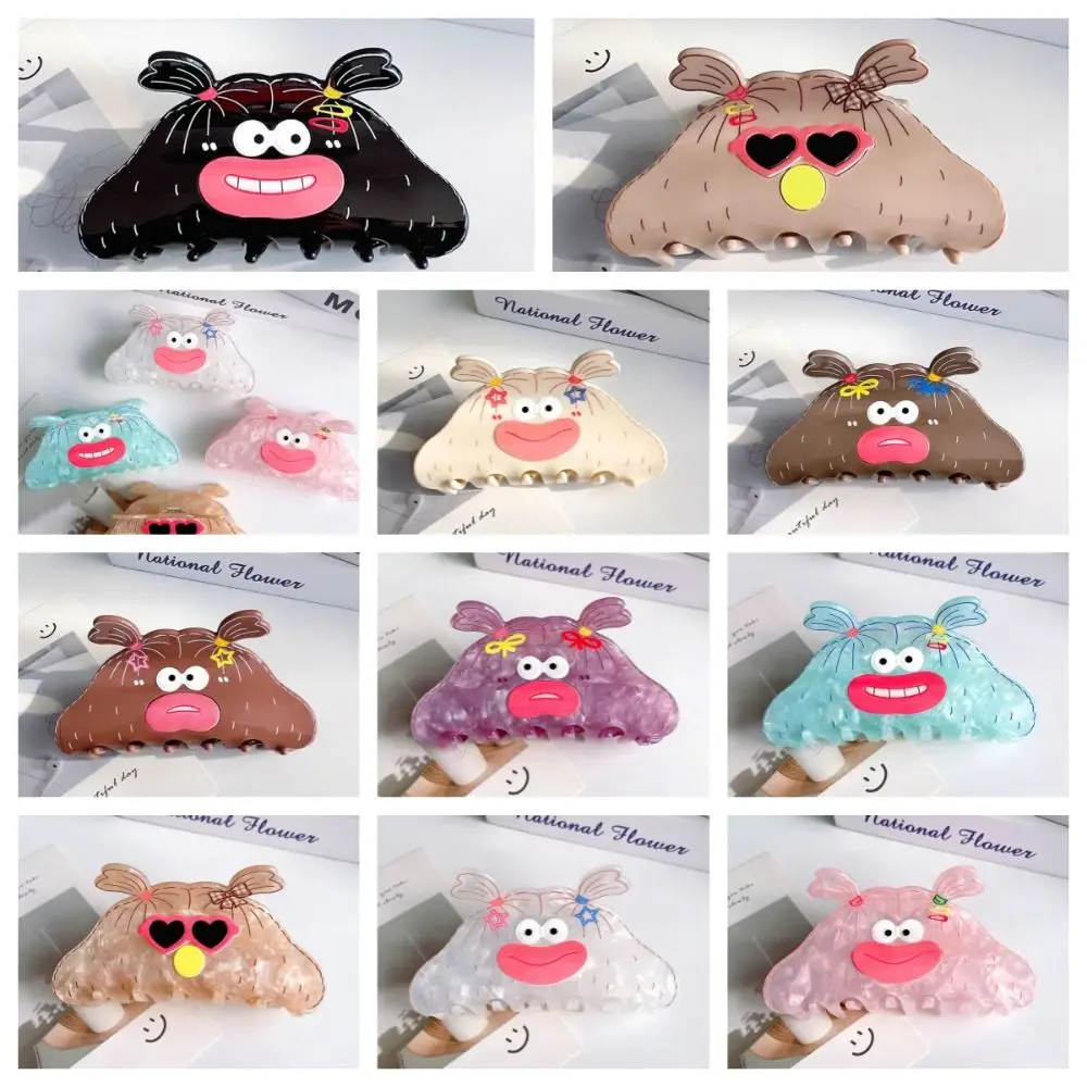 Korean Style Ugly Doll Hair Claw Cute Headpiece Hair Accessories Funny Hair Claw Hair Grab Clip Cartoon Hair Claw Girls/Female