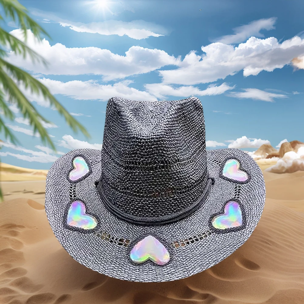 Straw Western Cowboy Hat for Women Girls Music Festival
