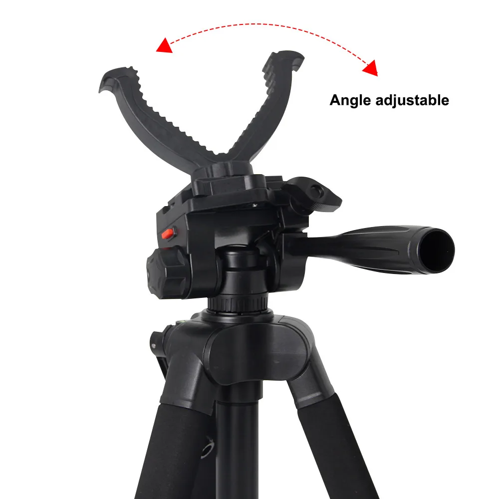 Heavy Iron Hunting Tripod w/ V-Yoke Shooting Rack Adjustable Outdoor Hunt Shoot Accessories Stick Rack Universal Camera Bracket hunting shooting rack