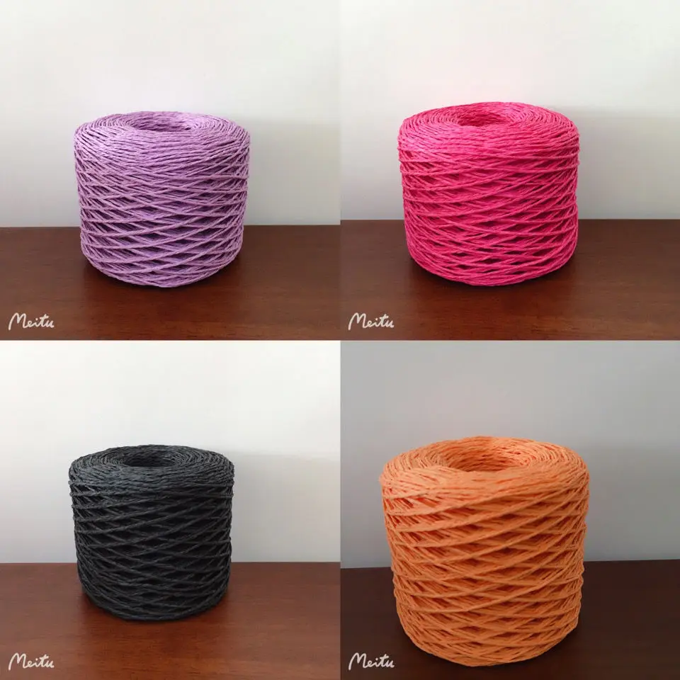 Raffia Paper Yarn for Handbag, Purse Basket Rattan Knitting Crochet Panama Hat String Cord Rope Natural DIY, 150m