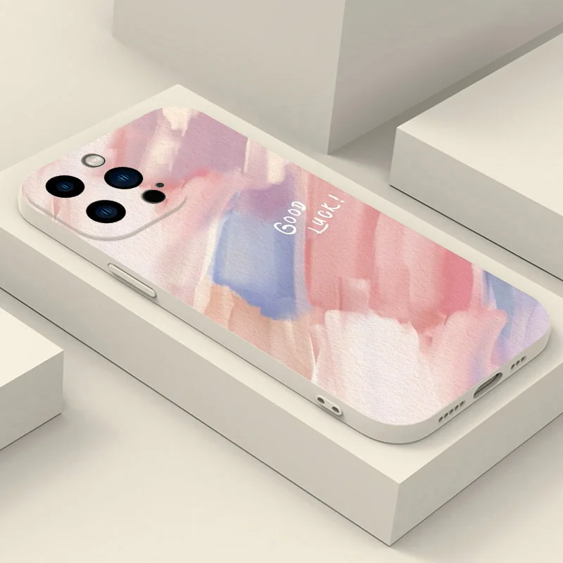 Stylish Watercolor Painting Silicone Phone Case Cover