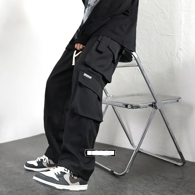 Autumn Winter KPOP Fashion Style Harajuku Slim Fit Trousers Loose All Match Casual Pants Thick Straight Cylinder Cargo Pants