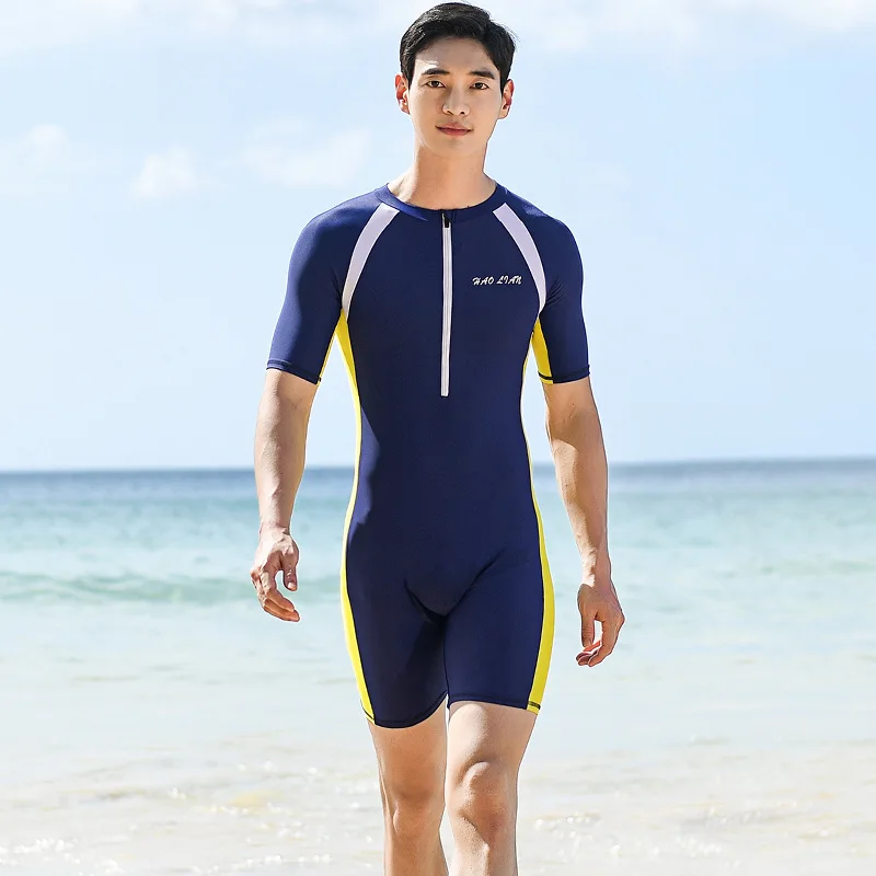 One-Piece Swimsuit Women's Summer Professional Training Competition Student Sports Conservative Male Teenager Big Boy Swimwear