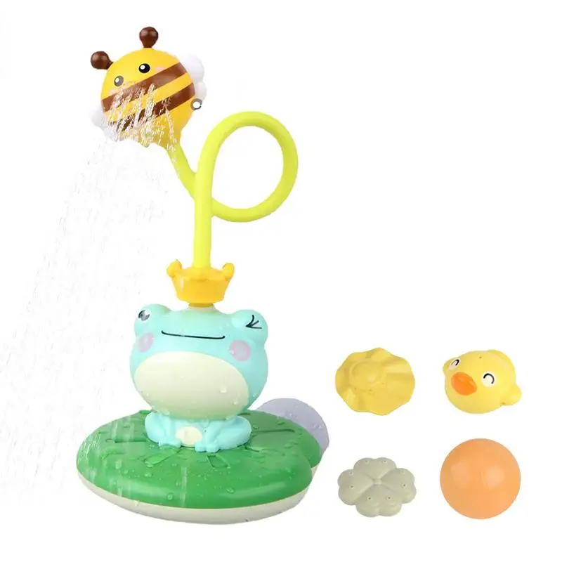 

Bath Toys Baby Bath Toys Green Frog Shower Head With Sprinkler Electric Bathroom Shower Game Bathtub Toys For Kids Bath Time