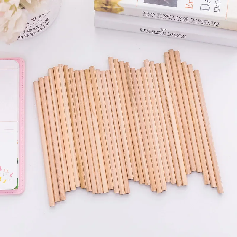 Eco-friendly Natural Wood Black HB Pencils - Non-toxic Stationery for Sketching and Writing