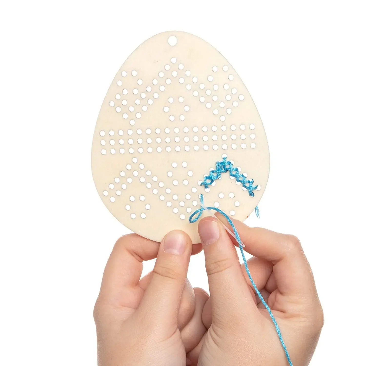 DIY Easter Egg Embroidery Set Cross Stitch Hanging Pendant Easter Wood Handmade Children Sewing Ornament Holiday Decorations