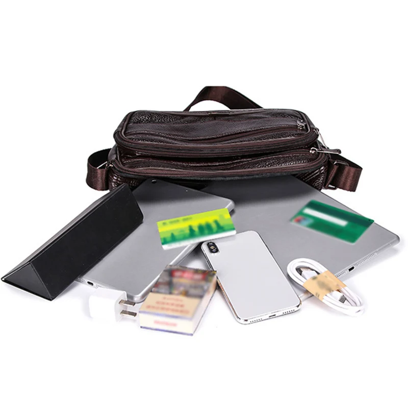 حقائب ساع للرجال حقيبة يد PU ساخنة متعددة الوظائف للسفر حقائب صغيرة غير رسمية للمشي لمسافات طويلة وركوب الدراجات حقيبة سجائر رياضية