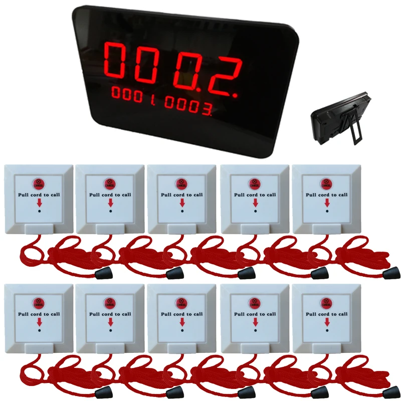433mhz Wireless Nurse Call System with LED Receiver Display Push Button for Hospital Clinic wireless calling system