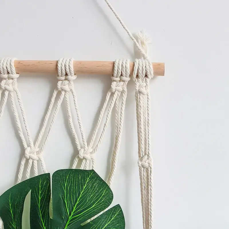 Estante colgante de madera para dormitorio, repisa Ornamental de macramé  para pared, columpio flotante para habitación de niños, estante de flores,  decoración del hogar - AliExpress