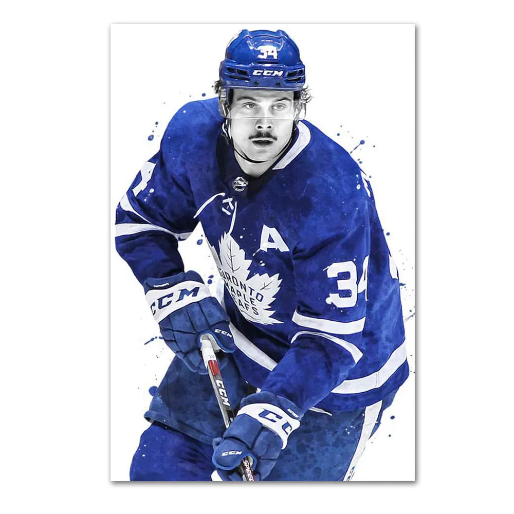 Auston Matthews Black & White Canvas Art – My Idea Sports Canvas