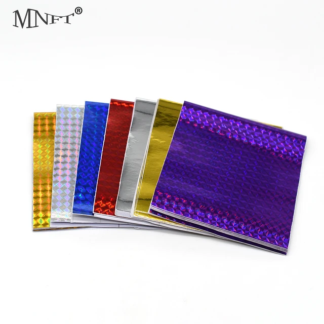 MNFT 8Pcs Fishing Lures Tape Reflective Fish Scales Sticker Holographic  Adhesive Film Flash Lure Tape for