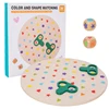 Children Shape Matching Montessori Toys Color Cognition Hand-eye Coordination Logical Thinking Training Interactive Board Games 1