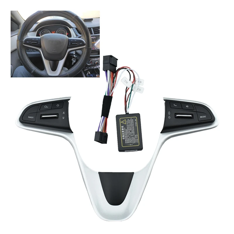 

Car Steering Wheel Buttons Switch Volume Phone GPS Function Switch Panel For Chevrolet Sail 2015 2016 2017 2018