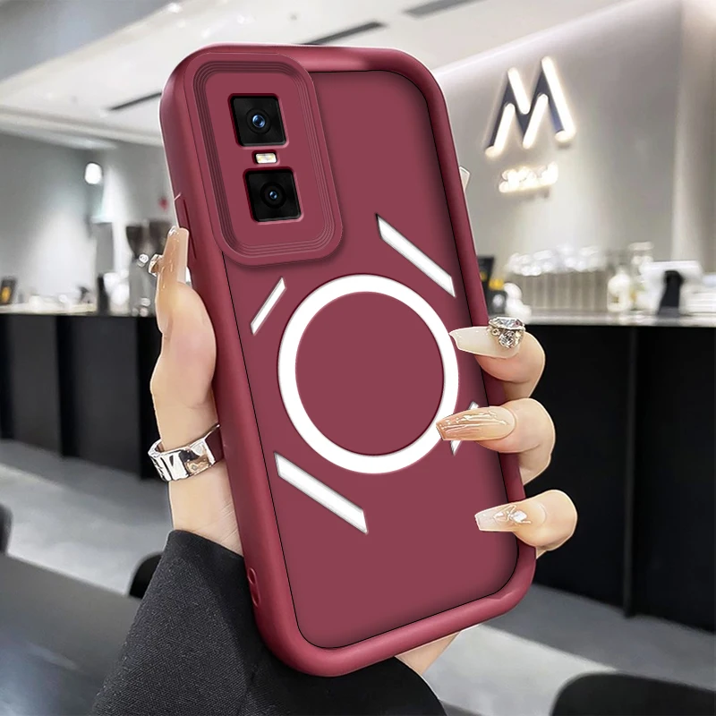 Enhanced Anti-Drop TPU Silicone Phone Case with Magnetic Sticker